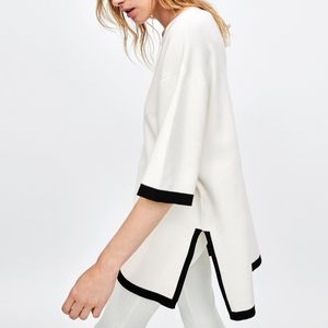 Oversized Contrasting Sweater - Zara